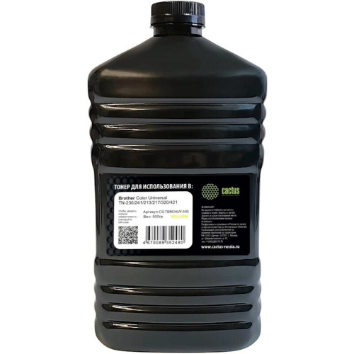 Тонер Cactus CS-TBRCHUY-500 желтый флакон 500гр для принтера Brother Color Universal TN-230/241/213/217/320/421