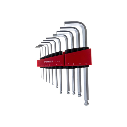 Набор ключей шестигранных FORCE 5116LB средн. с шаром Г-образн.1,5-12 мм, 11 предм.