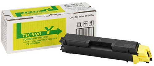 Тонер-картридж Kyocera 1T02KVANL0 TK-590Y 5 000 стр. Yellow для FS-C2026MFP/C2126MFP/C2526MFP/C2626MFP/C5250DN, P6026CDN/P6526CDN