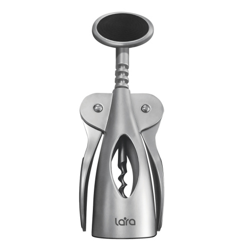 Штопор LARA LR07-42 цинковый сплав, нерж.сталь с прорезиненной ручкой