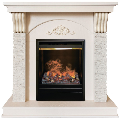 Электрокамин RealFlame Corfino WT айвори с очагом 3D Olympic