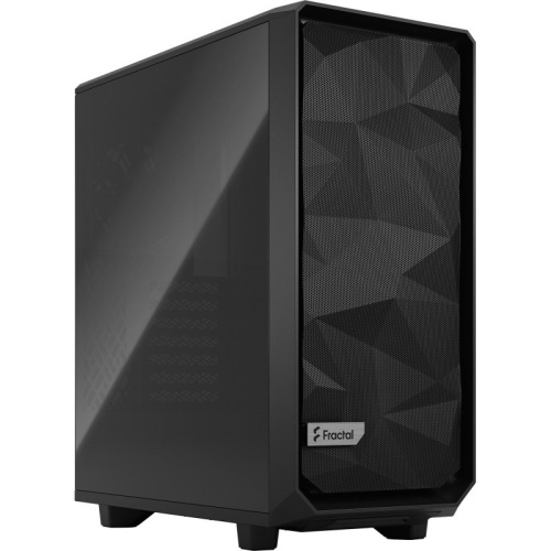 Корпус Fractal Design Meshify 2 Compact Black - DARK TG / ATX, TG / 2x140mm & 1x120mm fans inc. / FD-C-MES2C-02