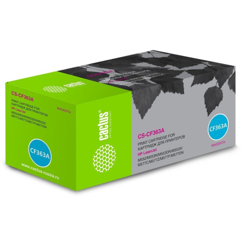 Тонер Картридж Cactus CS-CF363A пурпурный для HP CLJ M552dn/M553dnM553N/M553x (5000стр.)