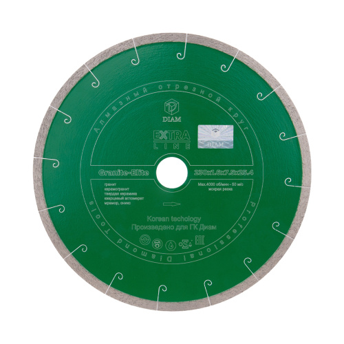 Диск алмазный DIAM 1A1R Granite-Elite 230*25.4 мм сплошной 000201