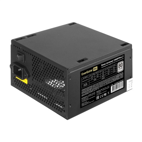 Блок питания ExeGate 1000PPH-LT EX292146RUS 1000W (ATX, APFC, КПД 82 (80 Plus), 12cm fan, 24pin