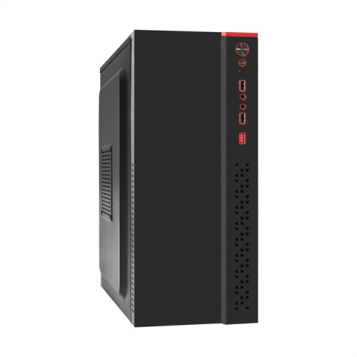 Корпус ExeGate AA-443 EX298131RUS Miditower (ATX, без БП, 2*USB+HD Audio, черный)