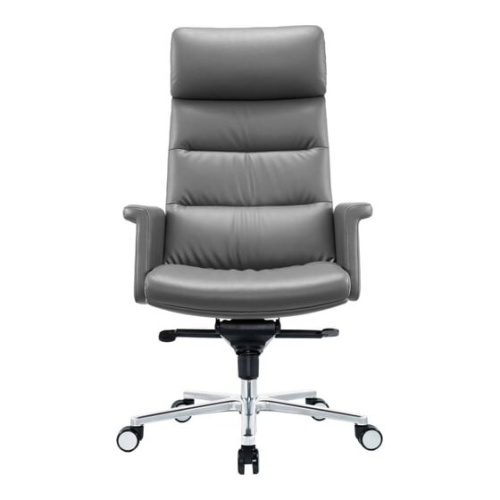 Кресло руководителя Cactus CS-LGR-Dublin темно-серый сиденье темно-серый кожа крестов. алюминий