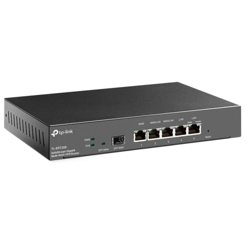 Роутер TP-Link TL-ER7206 Gigabit multi-WAN VPN router (1 Gb SFP WAN,1 Gb RJ-45 WAN, 2 Gb WAN/LAN, 2 Gb fixed LAN ports)