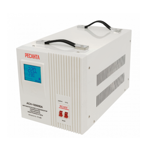 Стабилизатор напряжения Ресанта АСН-10000БА однофазный серый (63/6/40)