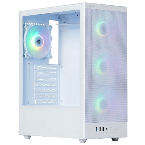 Корпус Defender RaptorX (25123) белый, ATX, 4fans, switch M/BSync