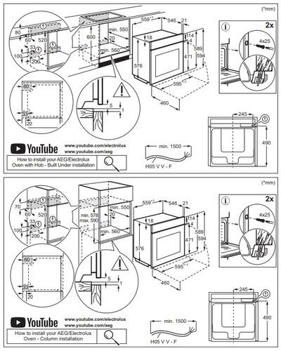 Электрический духовой шкаф AEG BPK748380M серебристый