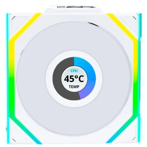 Вентилятор Lian Li UNI Fan SL Wireless LCD 120 (G99.12SLLCD1W1W.R0) / 12SLLCD1W1W White / 120x124,5x28мм (1.6” LCD, PWM, ARGB, 1900 об/мин (Max.))