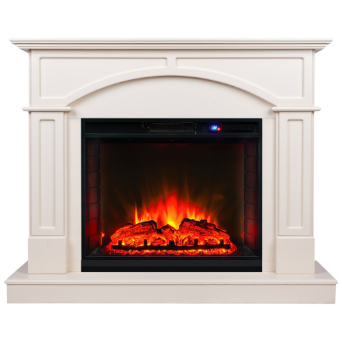 Электрокамин RealFlame Jacomo 25,5 WT крем с очагом Sparta 25,5 LED
