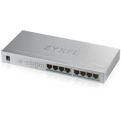 Коммутатор Zyxel GS1008HP-EU0101F 8G 8PoE+ 60W неуправляемый