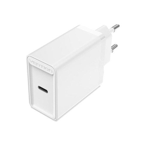 Сетевое зарядное устройство Vention FADW0-EU на 1 порт USB C QC 4.0 Белый