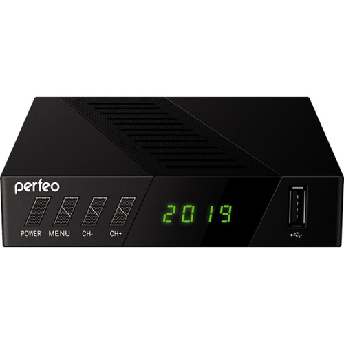 Ресивер Perfeo STREAM-2 (PF_A4488) черный DVB-T, DVB-T2, IPTV через Wi-Fi адаптер (адаптер в комплект не входит)