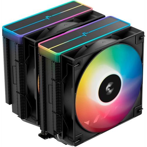 Кулер DEEPCOOL AG620 BK ARGB V2 LGA20XX/1700/1200/115X/AM5/AM4 (TDP 260W, PWM, ARGB Dual Fan 120mm, 6 тепл. трубок, черный) Ret