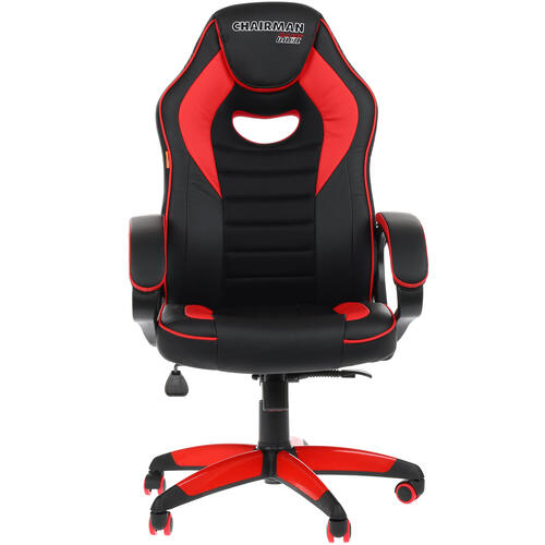 Офисное кресло Chairman game 16 Россия экопремиум черный/красный (7024557)
