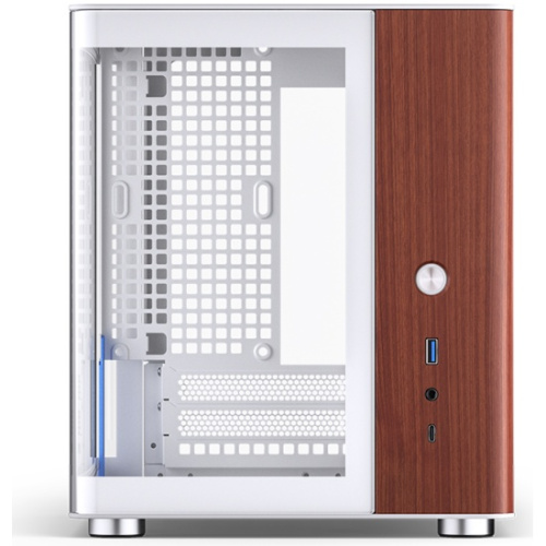 Корпус JONSBO TK-0 White без БП, боковая панель из зак. стекла (панорама), mini-ITX, SFX, белый