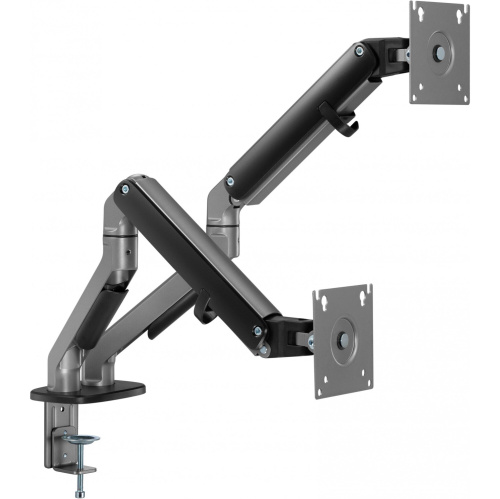 Кронштейн для мониторов Ultramounts UM 735BL черный/серый 17"-27" макс.7кг крепление к столешнице поворот и наклон