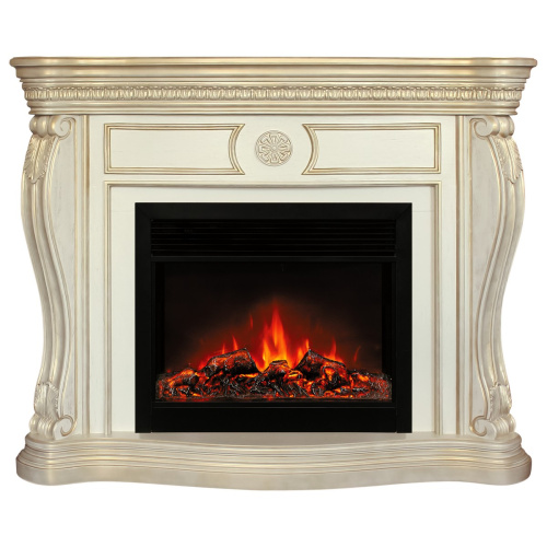 Электрокамин RealFlame Barcelona 33 WT с очагом Moonblaze