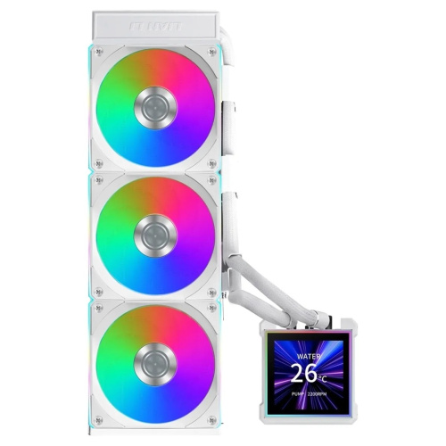 СВО Lian Li HydroShift II LCD-S 360CL (GHS2LCDS36CW White) (G89.GHS2LCDS36CW.R0) / 3.4" IPS LCD / 3x120mm ARGB PWM Fans