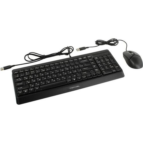 Комплект клавиатура+мышь A4Tech Fstyler F1512 black USB проводн.