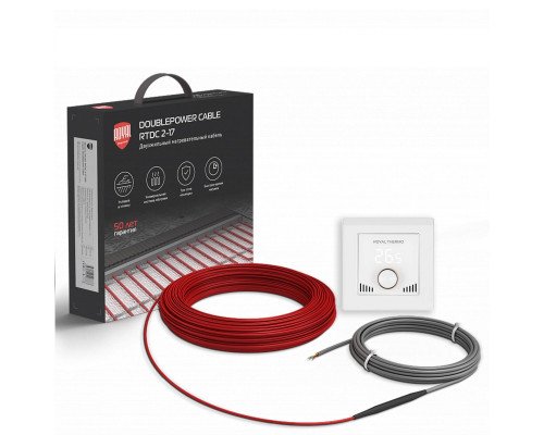 Комплект теплого пола Royal Thermo Doublepower Cable RTDC 2-17-800 с терморегулятором RTI-16