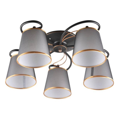 Люстра Hiper H055-5 черная/бронза