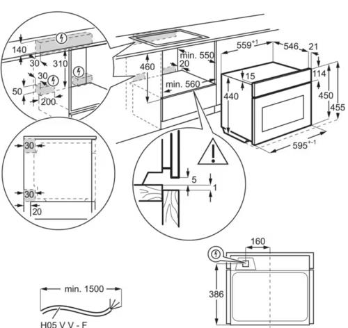 Электрический духовой шкаф Electrolux EVL6E46X черный