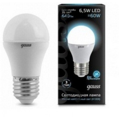 Лампочка Gauss 105102207 Шар E27 6.5W