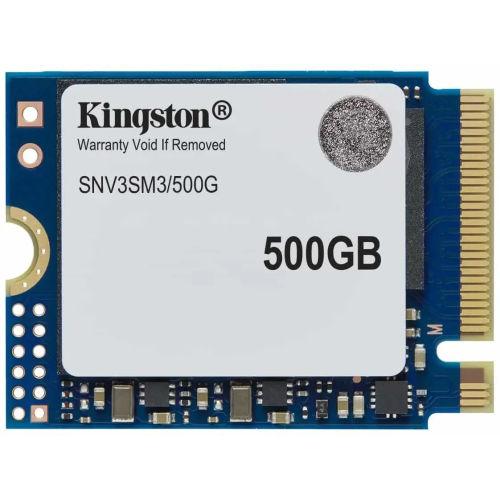 SSD Kingston NV3 SNV3SM3/500G, 500GB, M.2(22x30mm), NVMe, PCIe 4.0 x4, 3D TLC, R/W 5000/3000MB/s, TBW 160, DWPD 0.2