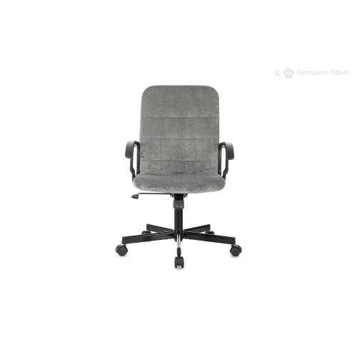 Кресло Бюрократ Triest Fabric-LT19 серый Light-19 крестов. металл черный