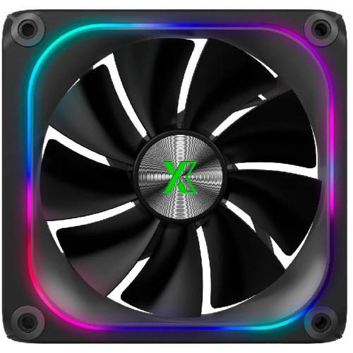 Вентилятор дополнительный XASTRA FZ120B ARGB single pack 120x120x28мм ( PWM, FDB, ARGB, Matrix screen, Daisy-chain соединение , 0-2000 rpm, black)