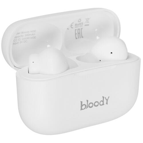 Наушники TWS A4Tech Bloody M30 белый