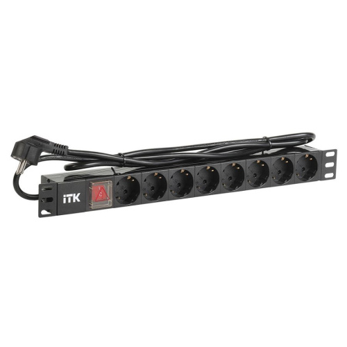 Блок распределения питания ITK PH12-8D1-P гор.размещ. 8xSchuko базовые 16A Schuko 2м