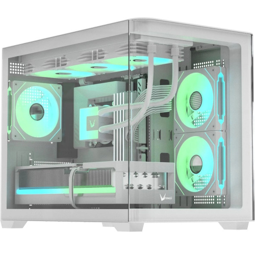 Корпус Formula Crystal U2M Floe белый без БП mATX 1xUSB3.0 audio bott PSU