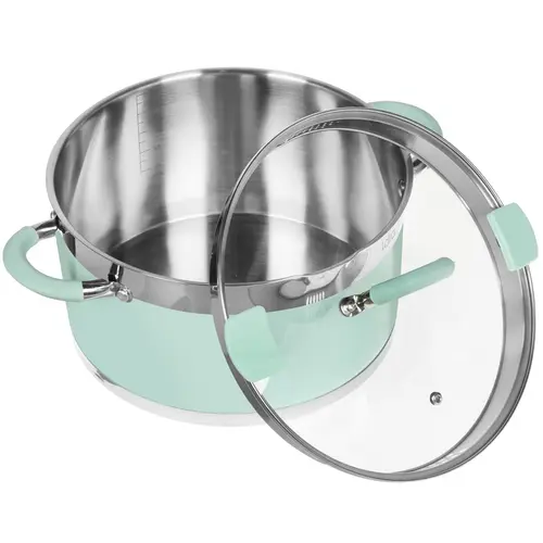 Кастрюля LARA LR02-545 Mint нерж 7,2л