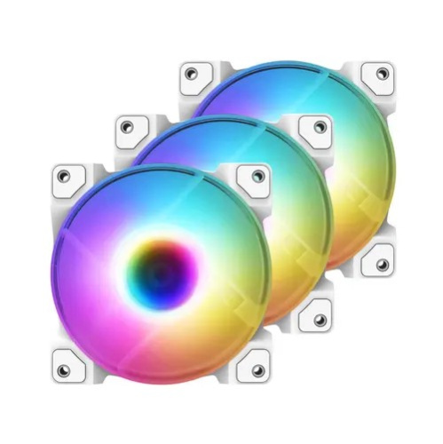Вентилятор ID-Cooling (TF-12025-ARGB-TRIO-SNOW) 120x120mm 4pin ARGB PWM white (3шт в комплекте)