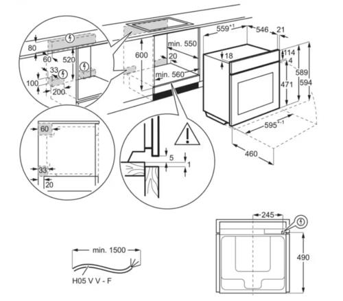 Электрический духовой шкаф Electrolux EOC9P31WX черный