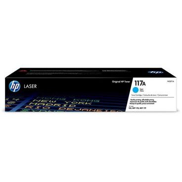 Тонер-картридж Hi-Black (HB-W2071A) для HP Color Laser 150a/150nw/178nw/179fnw, №117A, C, 0,7K
