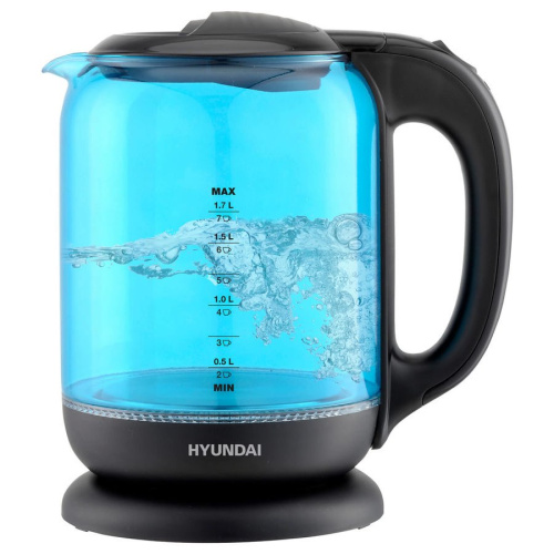 Чайник Hyundai HYK-G2806 голубой/черный