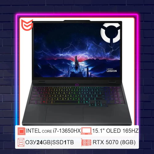 15.1" Ноутбук Lenovo Legion 5 | Core i7-13650HX + RTX 5070 | OLED