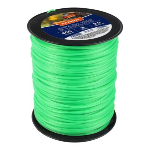 Леска для садовых триммеров Patriot Starline 805201070 D 3,0 мм L 400 м (звезда, зеленая) d-3мм L-400м