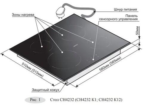 Индукционная варочная поверхность Gefest СН 4232