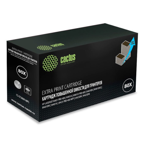 Тонер Картридж Cactus CS-CF280X-MPS черный (13000стр.) для HP LJ Pro 400/M401/M425