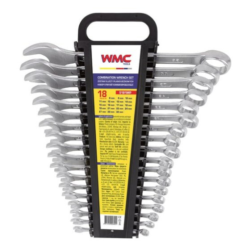 Набор ключей комбинированных WMC TOOLS WMC-5181MP(50006) 18 предметов