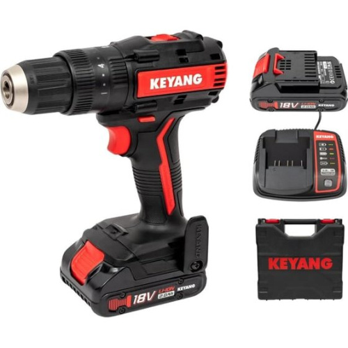 Дрель-шуруповерт KEYANG DM18BL-W (Set) ударная 2 АКБ + ЗУ