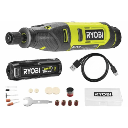 Гравер Ryobi RRT4-120GA15 (5133005634) 4В (АКБ и ЗУ)