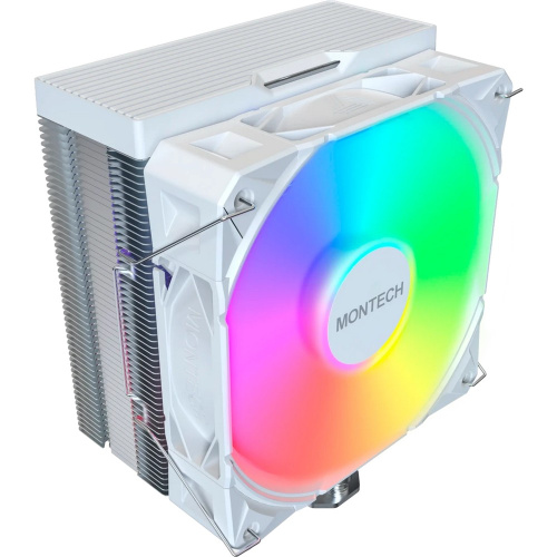 Кулер Montech NX400 ARGB (NX400ARGBWH) Soc-AM5/AM4/1200/1700/1851 белый 4-pin 34.17dB Al+Cu 220W Ret
